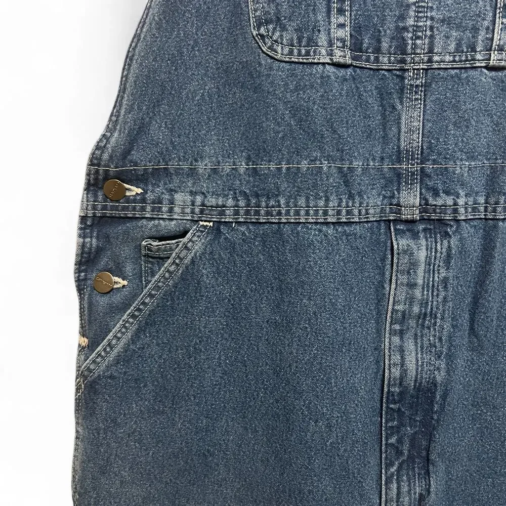 Carhartt Mens Washed Denim Overalls 38x36 Darkstone Series R07 DST